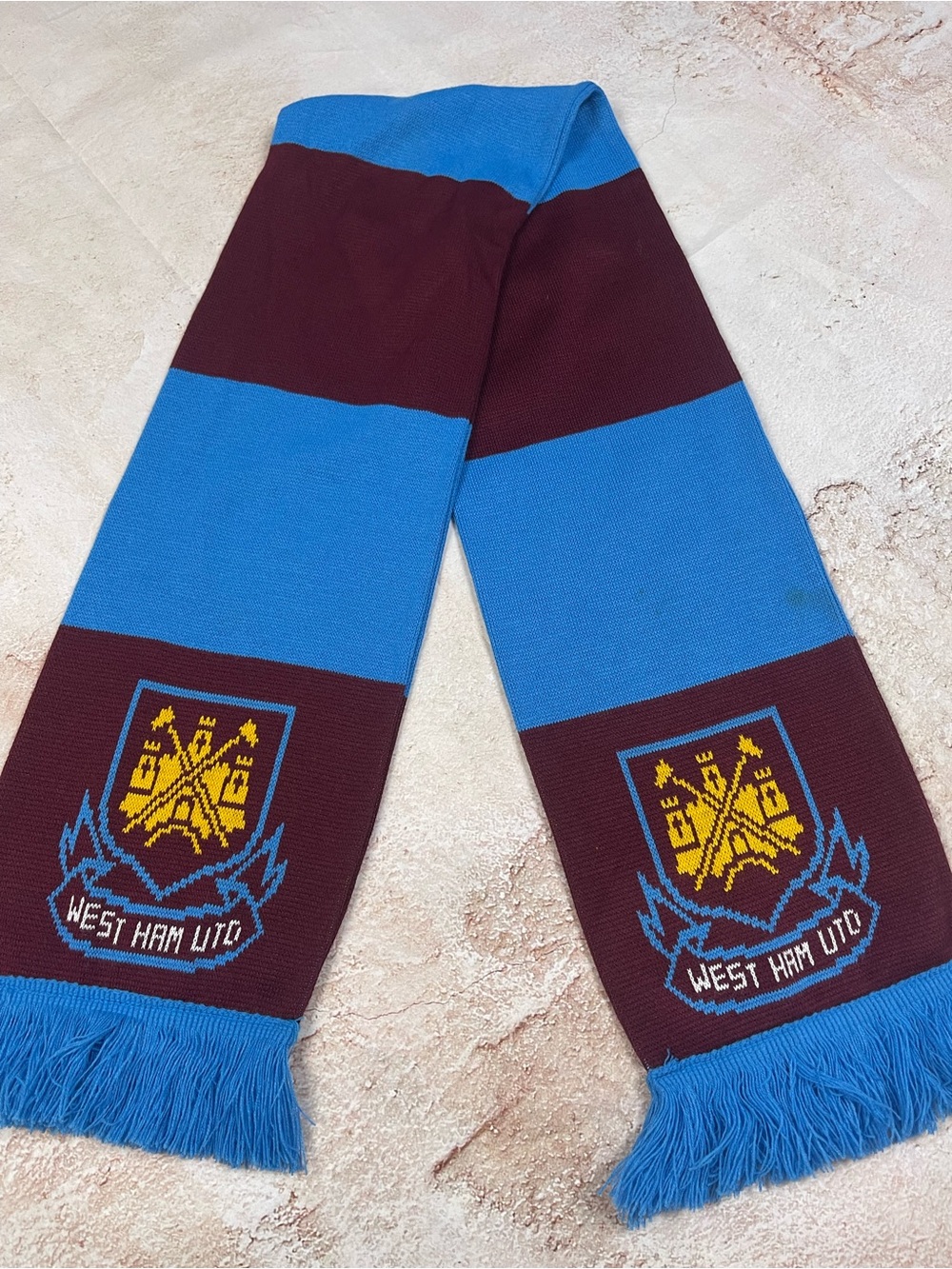 West Ham United Football Scarf - Claret & Sky Blue